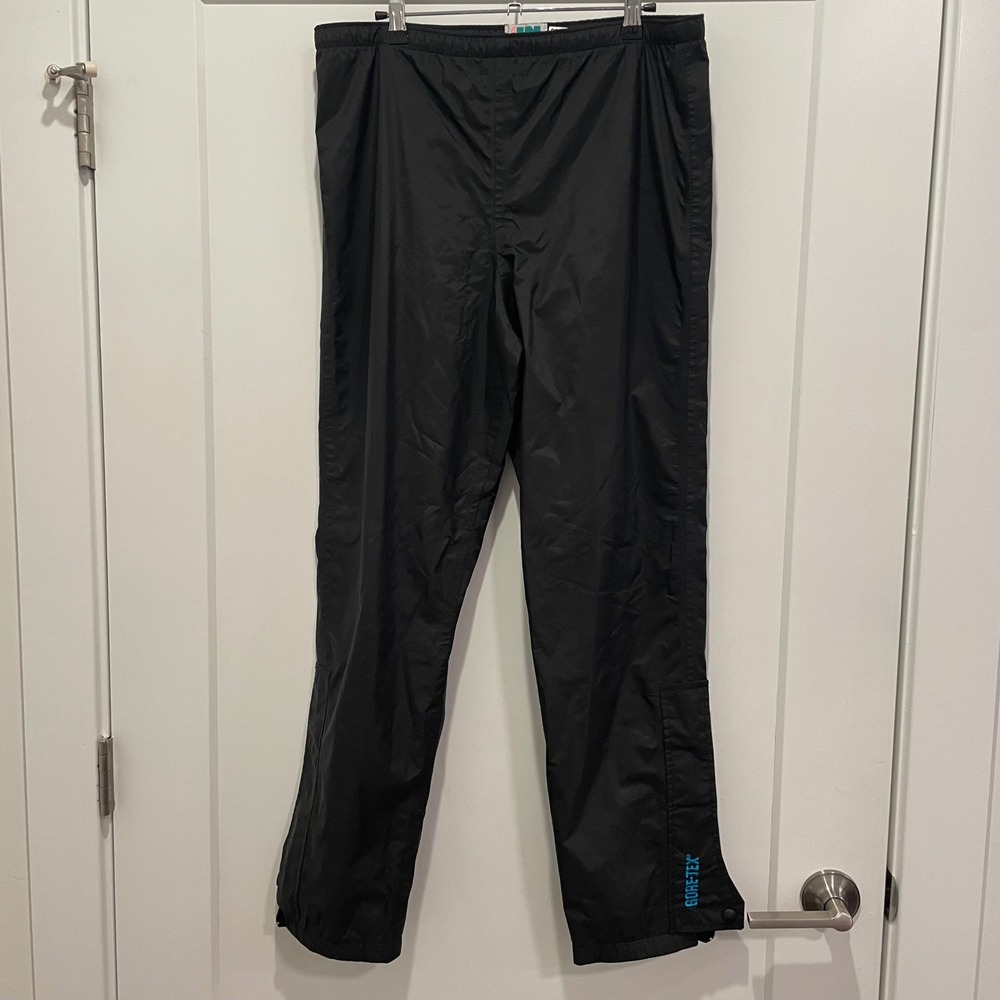 Vintage In Sport Gore-Tex Rain Pants Womens Small Black‎ Waterproof Hiking F956